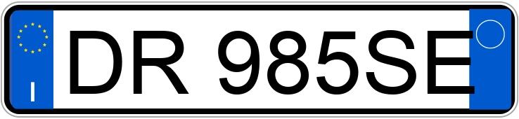 Numer rejestracyjny DR985SE posiada LANCIA Ypsilon 2a serie