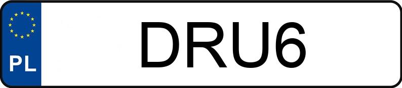 Numer rejestracyjny DRU 6 posiada HONDA Civic 1.5i Kat. MR`91 LSi - DRU6