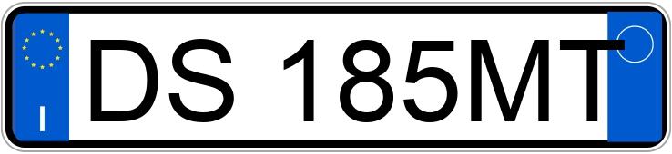 Numer rejestracyjny DS185MT posiada TOYOTA Yaris 2a serie