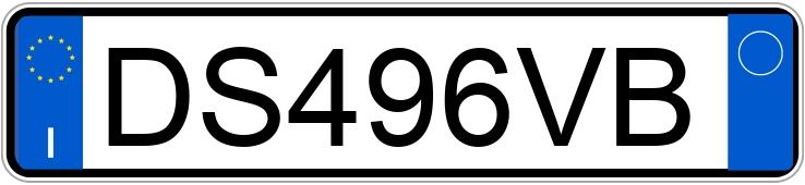 Numer rejestracyjny DS496VB posiada DAIHATSU Sirion 2a serie