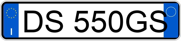 Numer rejestracyjny DS550GS posiada LANCIA Ypsilon 2a serie