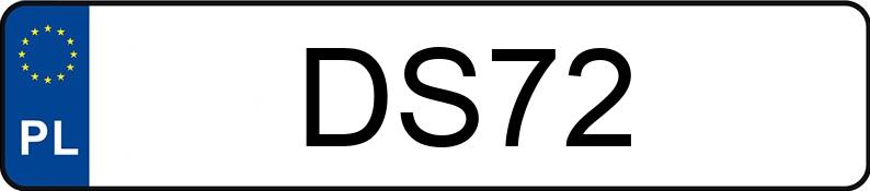 Numer rejestracyjny DS 72 posiada GM CHEVROLET - DS72 Numer rejestracyjny DS 72 posiada GM CHEVROLET - DS72