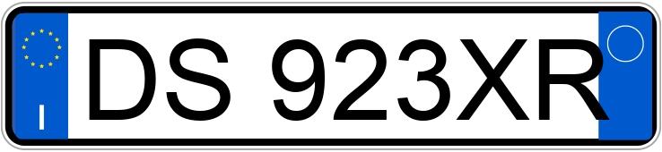 Numer rejestracyjny DS923XR posiada BMW Serie 3