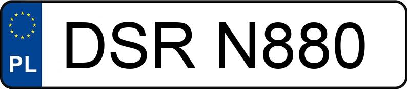 Numer rejestracyjny DSR N880 posiada VOLKSWAGEN Golf III 1.9 TD Kat. MR`91 GL - DSRN880