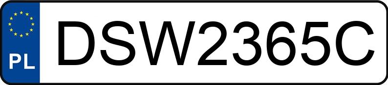 Numer rejestracyjny DSW 2365C posiada FORD TRANSIT - DSW2365C