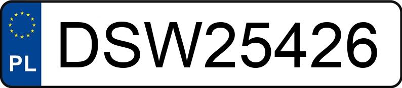 Numer rejestracyjny DSW 25426 posiada AUDI A3 - DSW25426