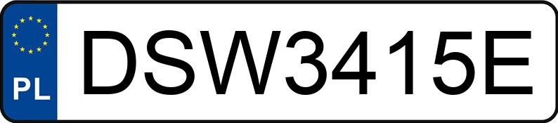 Numer rejestracyjny DSW 3415E posiada MAZDA 3 - DSW3415E