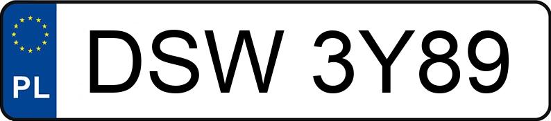 Numer rejestracyjny DSW 3Y89 posiada VOLKSWAGEN TRANSPORTER T4 - DSW3Y89