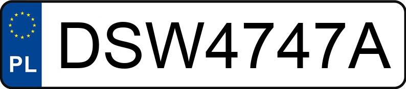 Numer rejestracyjny DSW 4747A posiada CHEVROLET CAMARO 3.6 I COUPE - DSW4747A