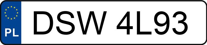 Numer rejestracyjny DSW 4L93 posiada FIAT COUPE - DSW4L93 Numer rejestracyjny DSW 4L93 posiada FIAT COUPE - DSW4L93