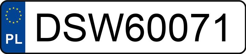 Numer rejestracyjny DSW 60071 posiada VOLKSWAGEN PASSAT - DSW60071