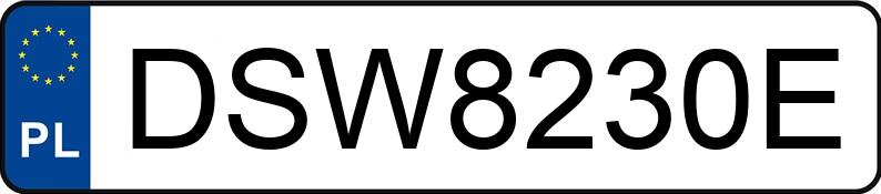 Numer rejestracyjny DSW 8230E posiada VOLKSWAGEN GOLF R - DSW8230E