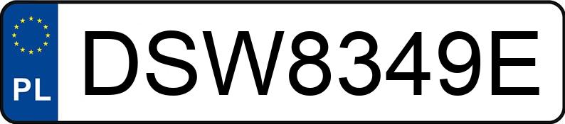 Numer rejestracyjny DSW 8349E posiada MITSUBISHI Lancer 1.8 MR`08 E4 Inform - DSW8349E