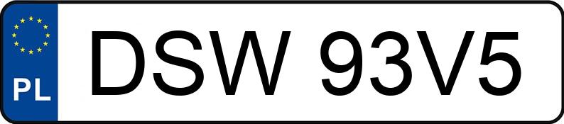 Numer rejestracyjny DSW 93V5 posiada MITSUBISHI Colt 1.3 Kat. GL - DSW93V5