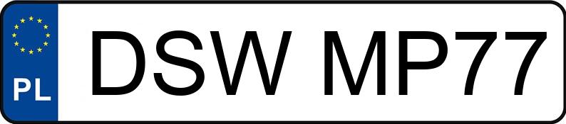 Numer rejestracyjny DSW MP77 posiada BMW X5 M COMPETITION - DSWMP77