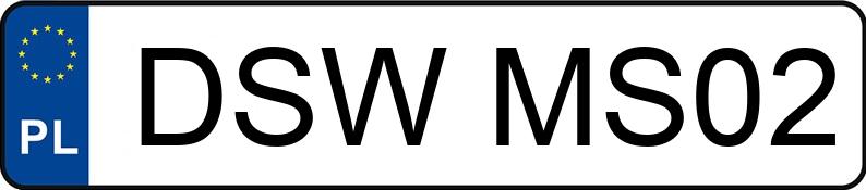 Numer rejestracyjny DSW MS02 posiada KIA Sportage 1.6 GDI MR`16 E6 S - DSWMS02