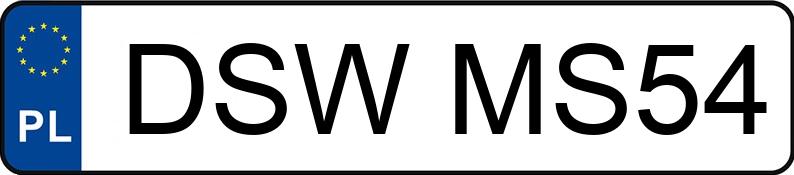 Numer rejestracyjny DSW MS54 posiada NISSAN NOTE - DSWMS54