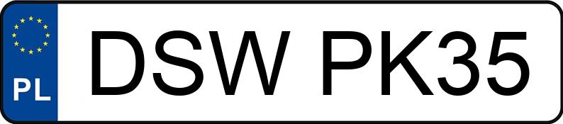 Numer rejestracyjny DSW PK35 posiada VOLVO FH VTC3T - DSWPK35