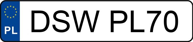Numer rejestracyjny DSW PL70 posiada BMW 318i Kat. MR`98 E46 318i Kat. MR`98 E46 - DSWPL70