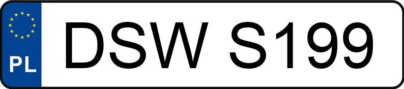 Numer rejestracyjny DSW S199 posiada OPEL ASTRA-F - DSWS199
