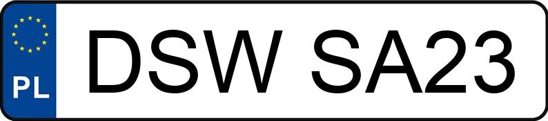 Numer rejestracyjny DSW SA23 posiada AUDI A3 LIMOUSINE 8V - DSWSA23