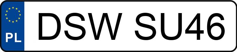 Numer rejestracyjny DSW SU46 posiada BMW 320 - DSWSU46