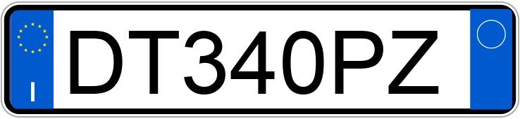 Numer rejestracyjny DT340PZ posiada MERCEDES Classe B