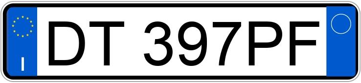 Numer rejestracyjny DT397PF posiada FIAT Croma