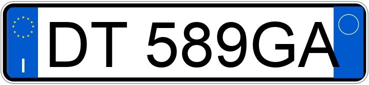 Numer rejestracyjny DT589GA posiada MERCEDES Classe A