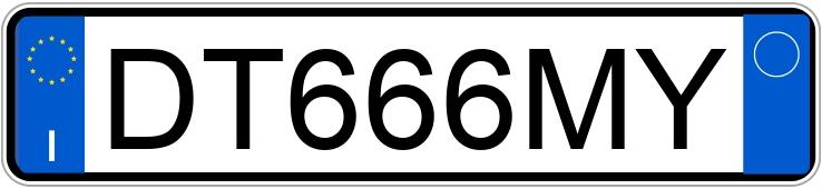 Numer rejestracyjny DT666MY posiada FIAT Panda 2a serie