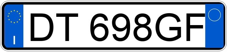 Numer rejestracyjny DT698GF posiada OPEL Zafira 2a serie