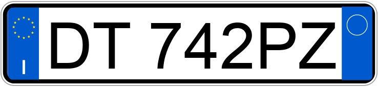 Numer rejestracyjny DT742PZ posiada MINI Mini 3a serie