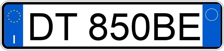 Numer rejestracyjny DT850BE posiada OPEL Corsa 4a serie