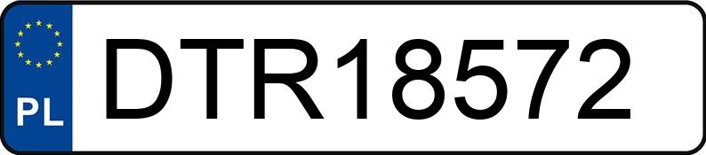 Numer rejestracyjny DTR 18572 posiada FIAT SEICENTO - DTR18572 Numer rejestracyjny DTR 18572 posiada FIAT SEICENTO - DTR18572