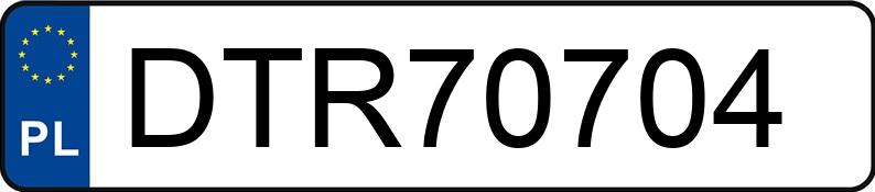 Numer rejestracyjny DTR 70704 posiada TOYOTA RAV 4 2.0 Kat. 4x4 - DTR70704