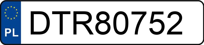 Numer rejestracyjny DTR 80752 posiada FORD FOCUS - DTR80752