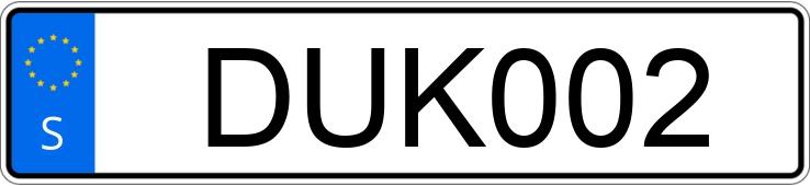 Numer rejestracyjny DUK002 posiada Fiat Coral S 670 SL