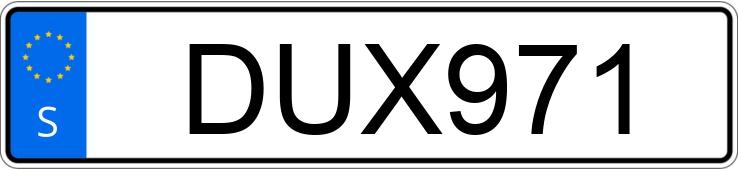 Numer rejestracyjny DUX971 posiada Peugeot 106 Cartoon