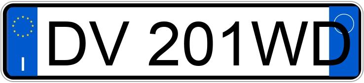 Numer rejestracyjny DV201WD posiada FIAT 500