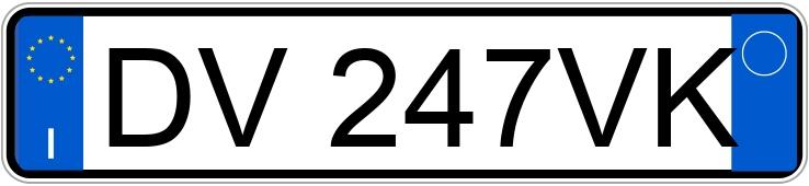 Numer rejestracyjny DV247VK posiada FIAT Panda 2a serie