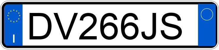 Numer rejestracyjny DV266JS posiada FIAT Panda 2a serie