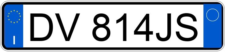 Numer rejestracyjny DV814JS posiada SUZUKI SX4