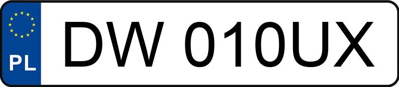 Numer rejestracyjny DW 010UX posiada TOYOTA AVENSIS - DW010UX