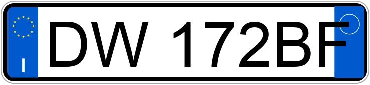 Numer rejestracyjny DW172BF posiada AUDI A3 2a serie
