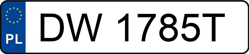 Numer rejestracyjny DW 1785T posiada VOLKSWAGEN SHARAN - DW1785T