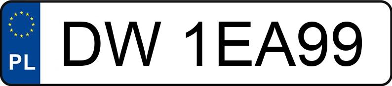 Numer rejestracyjny DW 1EA99 posiada VOLKSWAGEN The Beetle TDI-CR MR`11 E5 Beetle - DW1EA99