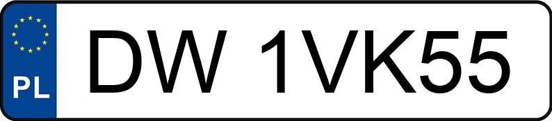 Numer rejestracyjny DW 1VK55 posiada AUDI Q5 - DW1VK55