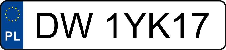 Numer rejestracyjny DW 1YK17 posiada AUDI RS Q3 - DW1YK17