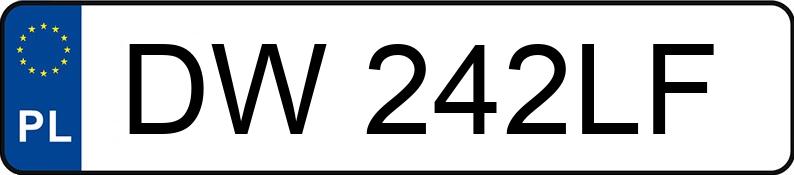 Numer rejestracyjny DW 242LF posiada NISSAN 300ZX - DW242LF