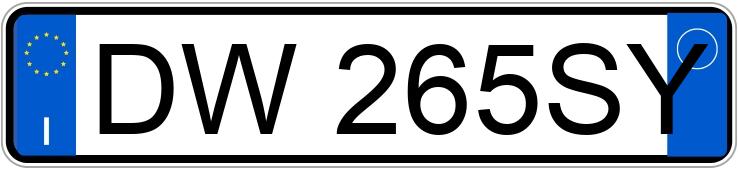 Numer rejestracyjny DW265SY posiada VOLKSWAGEN Golf 6a serie
